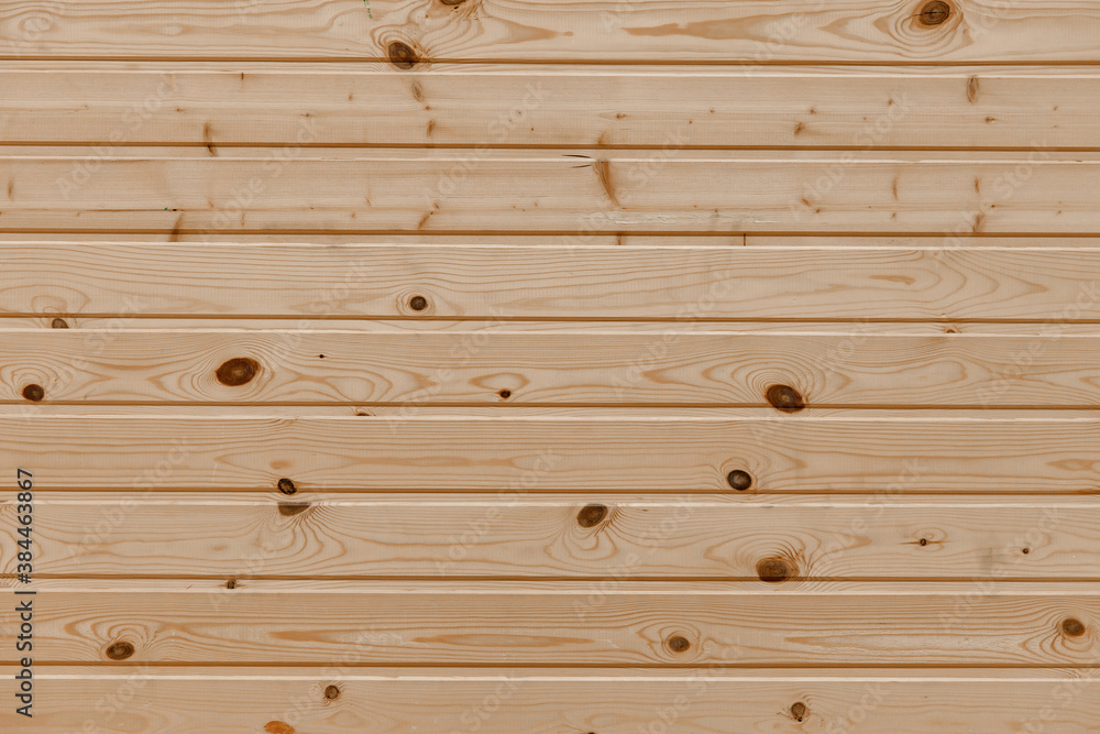 Obraz premium Wooden panels made of coniferous wood. Horizontal arrangement. The view from the top