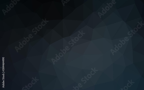 Dark BLUE vector blurry triangle template.