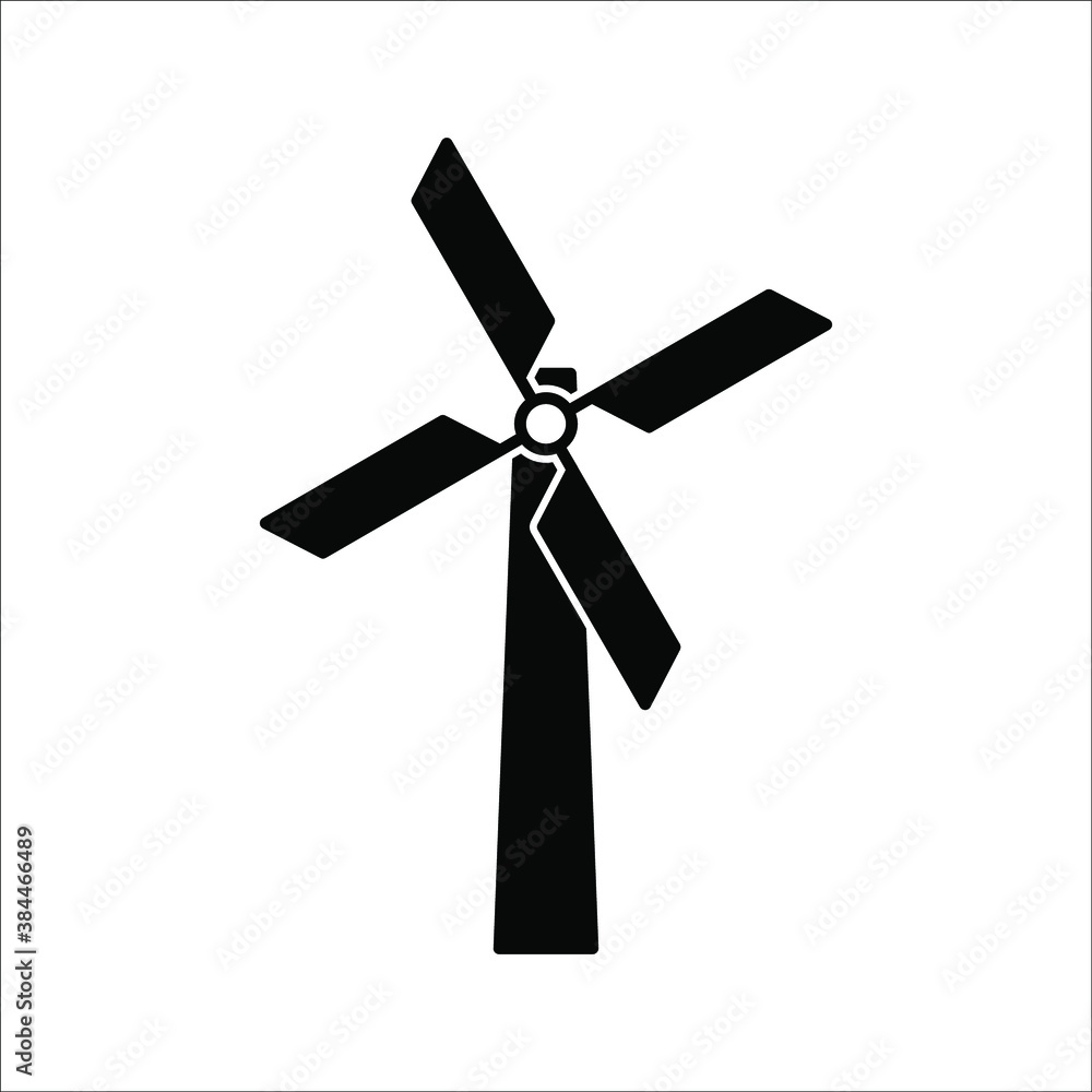 Windmill Vector Icon. turbine icon, vector illustration Windmill Vector Icon. turbine icon, vector illustration
