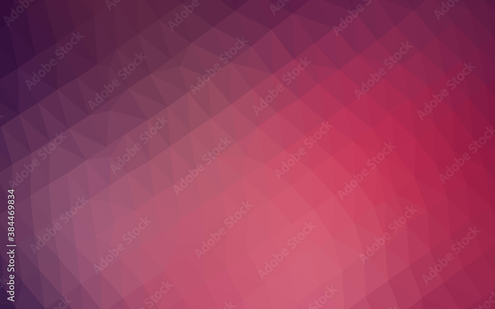 Obraz premium Dark Pink vector triangle mosaic texture.