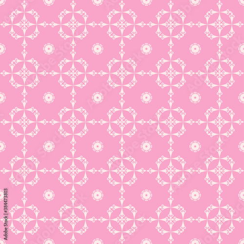 seamless pattern with pink ornament