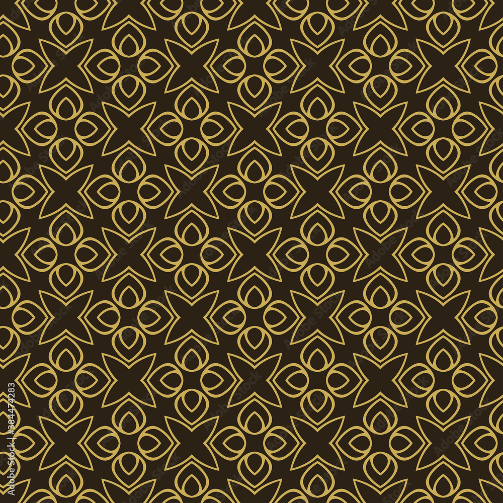 black and gold seamless pattern