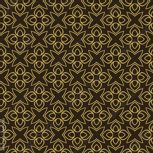 black and gold seamless pattern