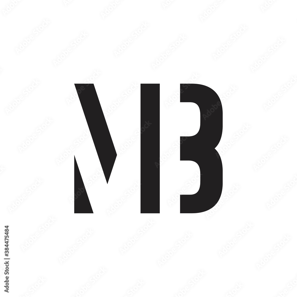 MB letter or M3 logo design vector MB letter or M3 logo design vector