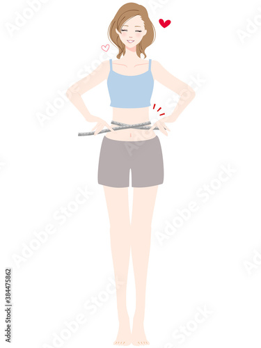 ウエストサイズを気にする女性