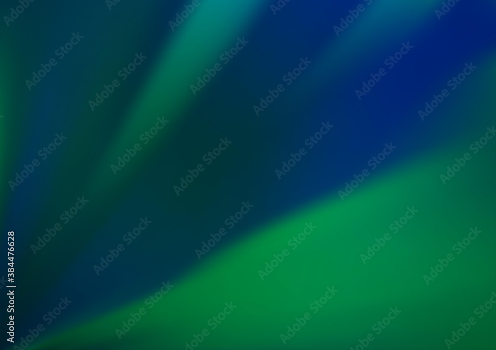 Fototapeta premium Dark Blue, Green vector blurred and colored background.