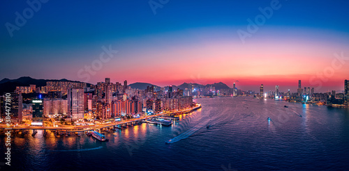 Photography Hong Kong Cityscapes in magic hour