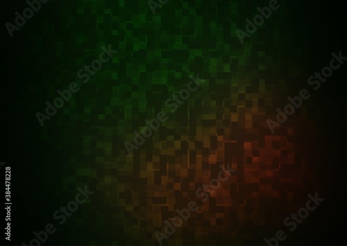 Dark Green  Yellow vector backdrop with rectangles  squares.