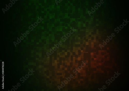 Dark Green, Yellow vector backdrop with rectangles, squares.