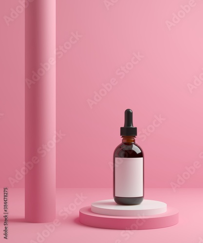 Abstract background, mock up scene with podium geometry shape for product display. 3D rendering