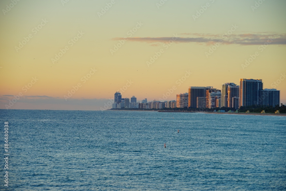 Miami beach at sun rise