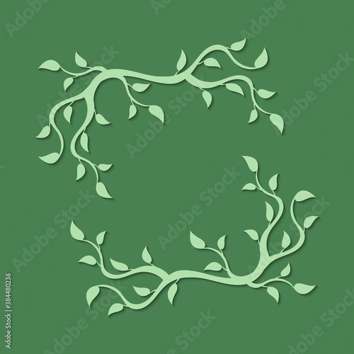 Abstract foliate frame