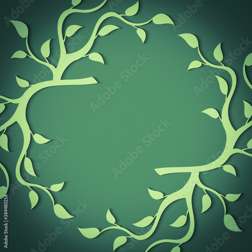 Abstract foliate frame