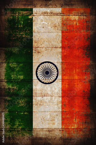 Grunge flag of India