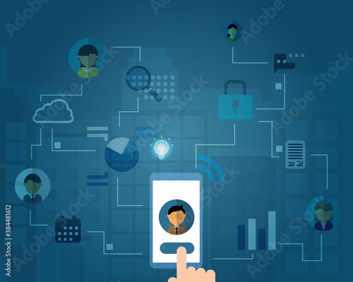 big data driven  for HR Analytics vector