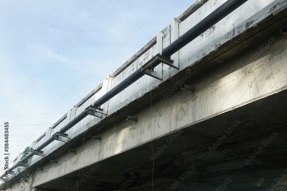 Obraz premium close up cement bridge in country Thailand