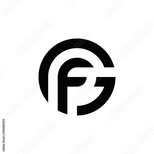 g f gf fg initial logo design vector graphic idea creative