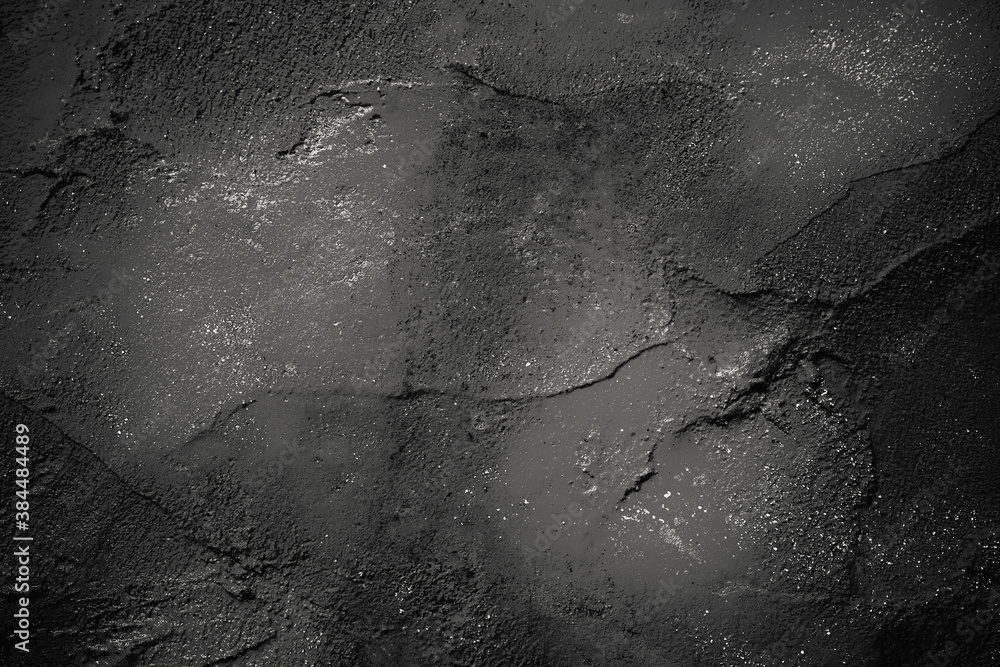 Fototapeta premium Abstract black stucco wall background