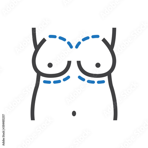 Breast augmentation icon