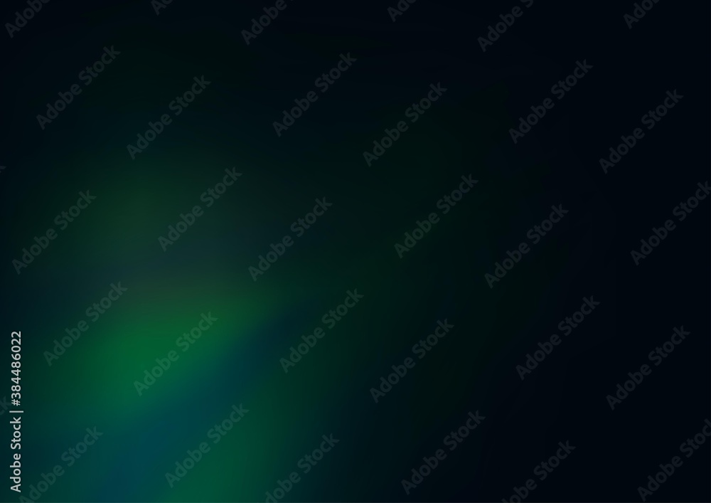 Dark Green vector blurred shine abstract template. Dark Green vector blurred shine abstract template.
