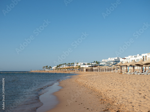 Beautiful empty beach. Close-up, side view. Vacation and Travel Concept © Svetlana