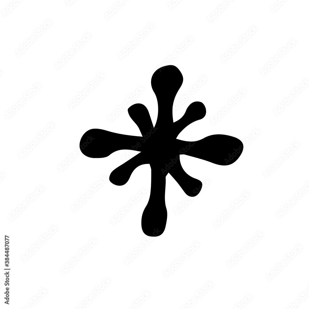 Hand drawn doodle snow flakes. Hand drawn doodle snow flakes.