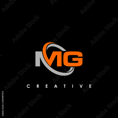 MG logo design template vector illustration