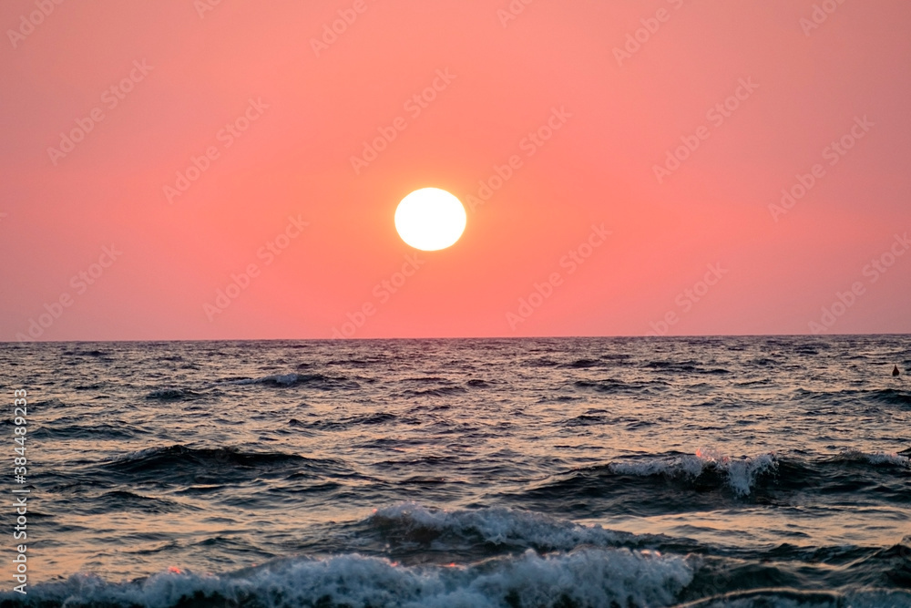 romantic sunset at the mediterranean sea romantic sunset at the mediterranean sea