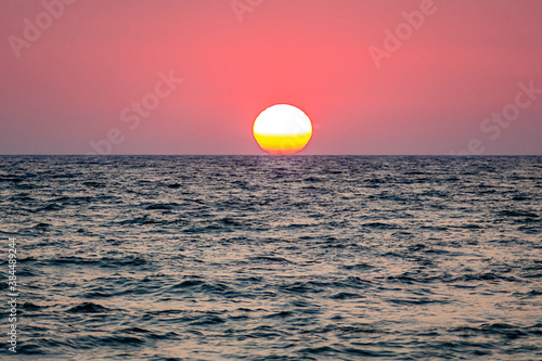 romantic sunset at the mediterranean sea © travelview