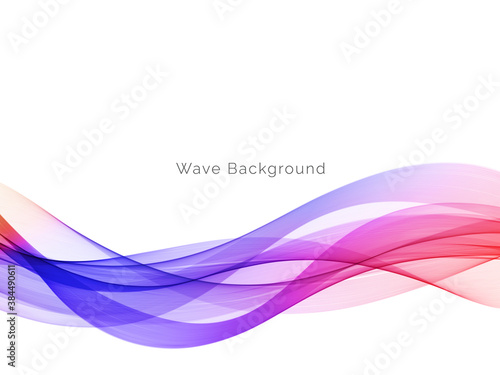 Decorative background with colorful wave design © JupiterArts