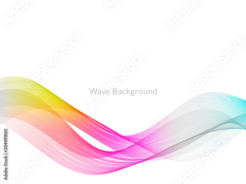 Decorative background with colorful wave design