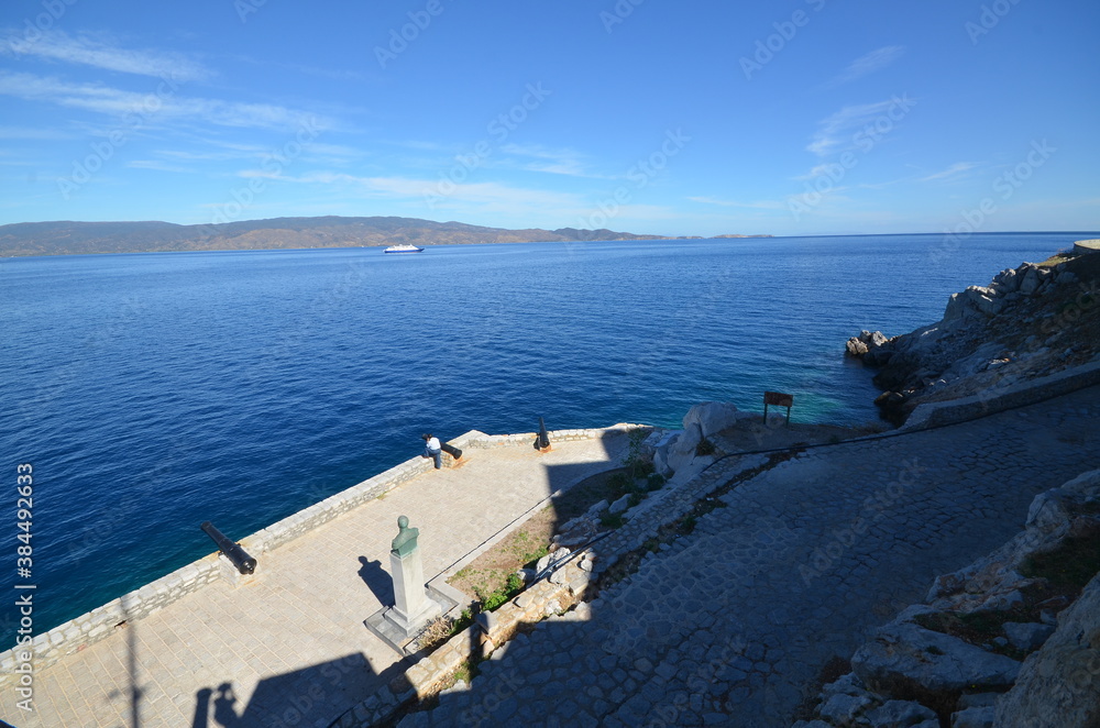 Fototapeta premium Natural landscape of Hydra in Greece