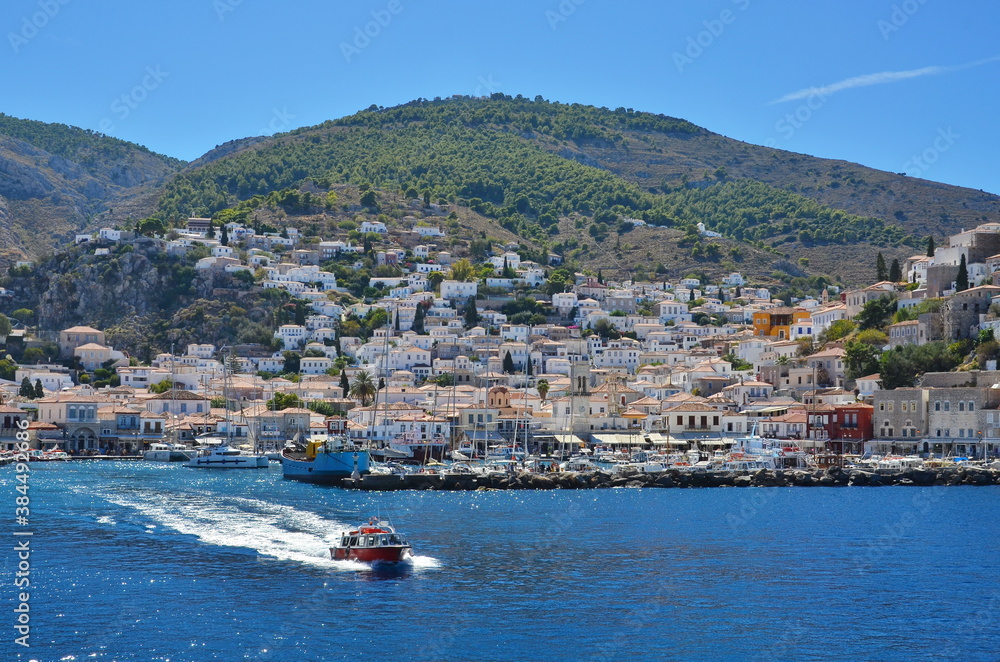 natural landscape of Hydra island in Greece