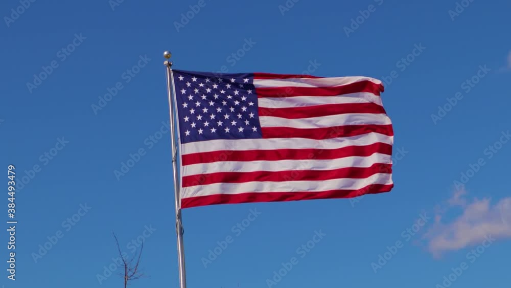 The American Flag waving in the wind The American Flag waving in the wind