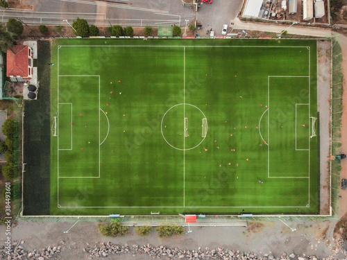 Wallpaper Mural Aerial view of football field at dusk in Kalamata, Greece Torontodigital.ca