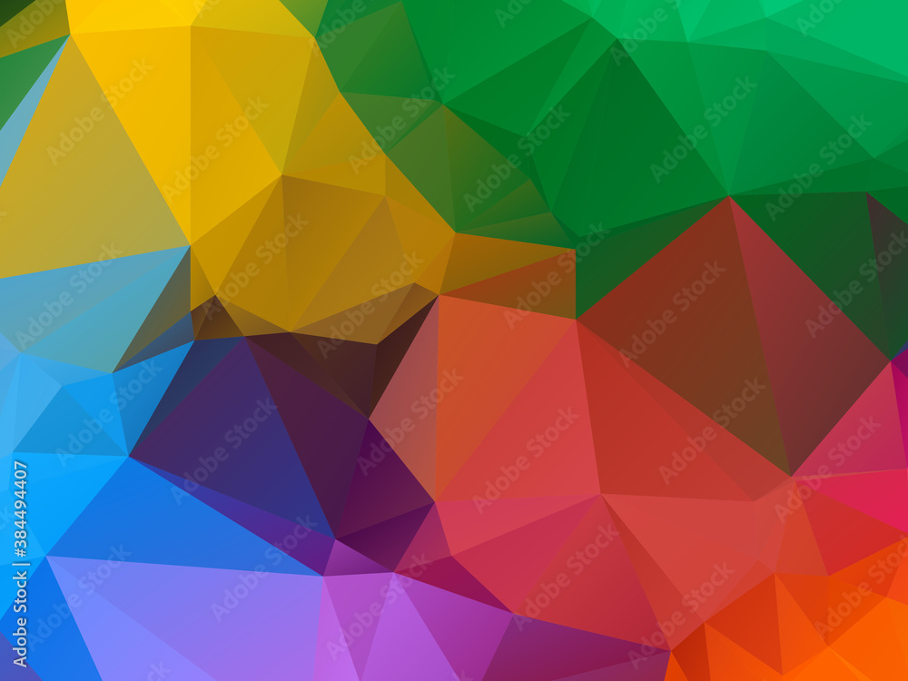 Abstract colorful triangular geometric crystal background Abstract colorful triangular geometric crystal background