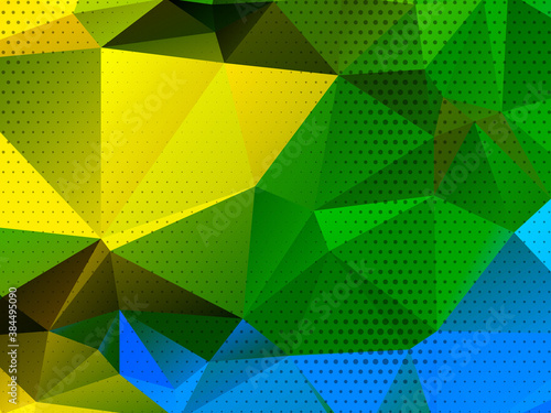 Decorative background with colorful polygon shapes