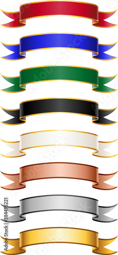 Banderolen in verschieden Farben und Formen 4