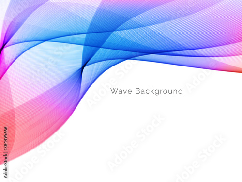 Decorative background with colorful wave design
