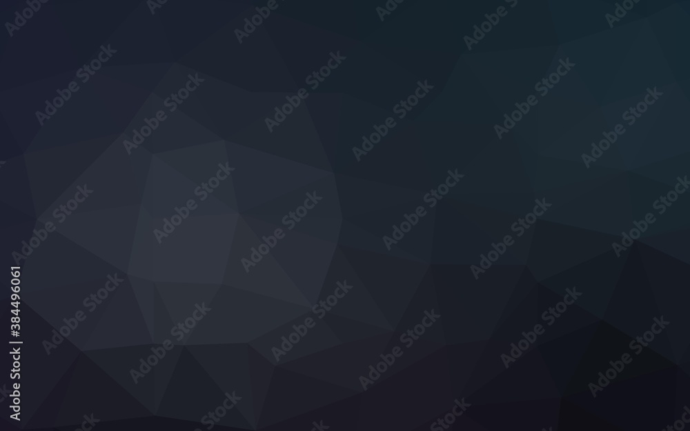 Dark BLUE vector polygon abstract layout.