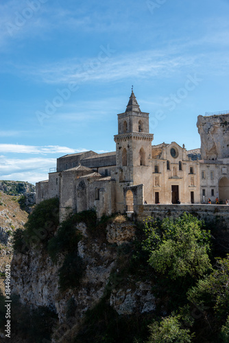 view of the sassi of Matera city located on a rocky outcrop in Basilicata © Mauro Marletto