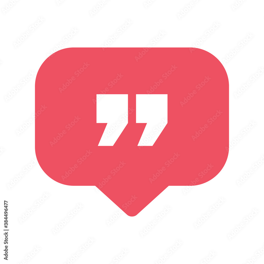 Quote concept icon, quotation speech bubble symbol, vector illustration dialog sign, text mark graphic Quote concept icon, quotation speech bubble symbol, vector illustration dialog sign, text mark graphic