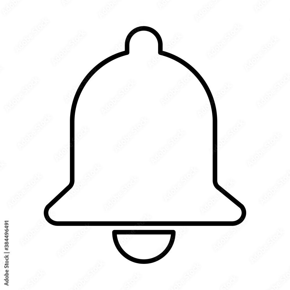 Bell alert icon isolated on white background, black alarm vector illustration symbol, ring web signal Bell alert icon isolated on white background, black alarm vector illustration symbol, ring web signal