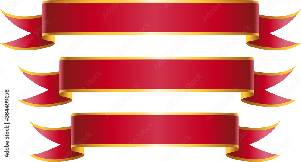 drei rotgoldene Banderolen in Variationen a drei rotgoldene Banderolen in Variationen a