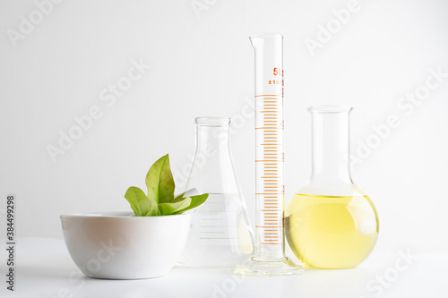 laboratory and research with alternative herb medicine natural skin care