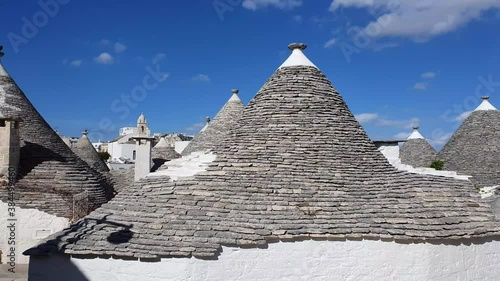 the trullo is a type of conical construction in traditional dry stone from Alberobello in Puglia