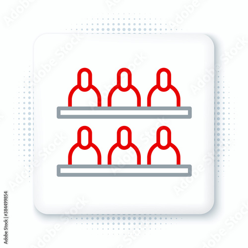 Line Jurors icon isolated on white background. Colorful outline concept. Vector.