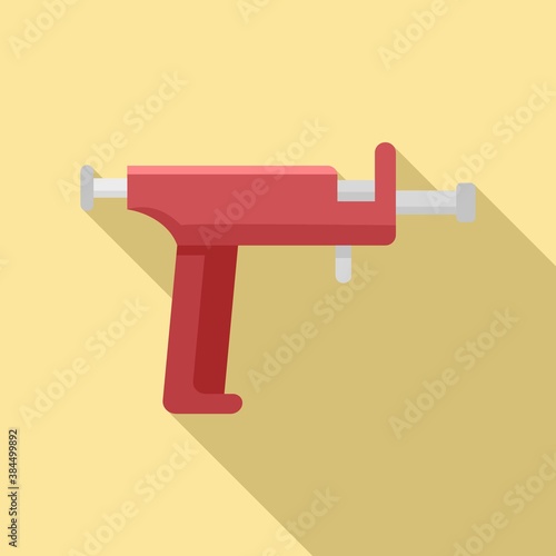 Tattoo gun icon. Flat illustration of tattoo gun vector icon for web design