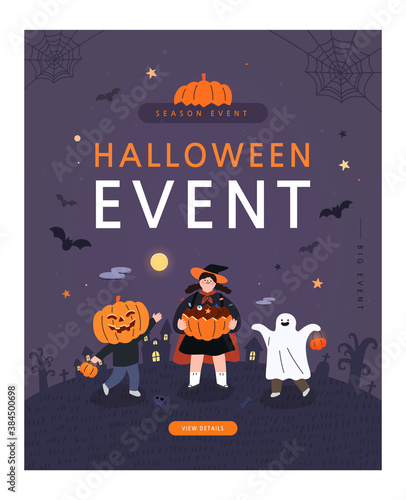 Happy Halloween Poster. Vector illustration.
