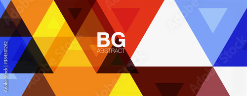 Mosaic triangle pattern abstract background for cover, banner, flyer and poster and other template